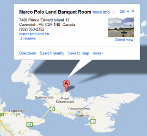 Directions to PEI Camping at Marco Polo Land Campground & Inn